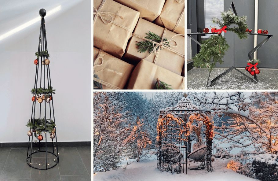 Kerstmagie in de tuin: feestelijke decoratie-ideeën met metalen elementen