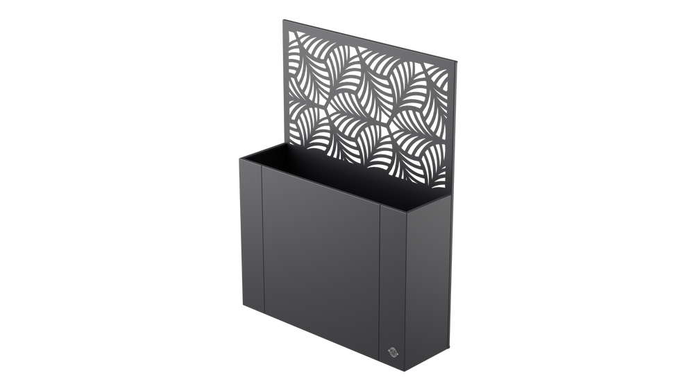 Plantenbak Manarola met metalen privacyscherm Plantenbak Manarola met metalen privacyscherm