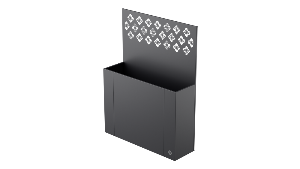 Plantenbak Manarola met metalen privacyscherm Plantenbak Manarola met metalen privacyscherm