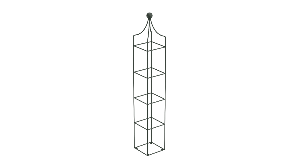 Obelisk Catania klein in pulverbeschichtet Sonderfarbe RAL 6009 Tannengrün als 3D-Modell Obelisk Catania klein in pulverbeschichtet Sonderfarbe RAL 6009 Tannengrün als 3D-Modell