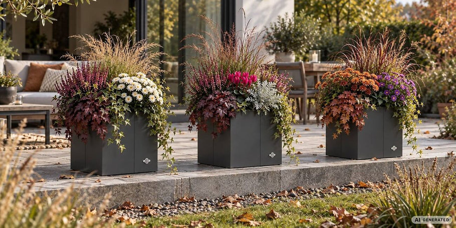 Herfstplanten in potten: ideeën voor balkon en terras