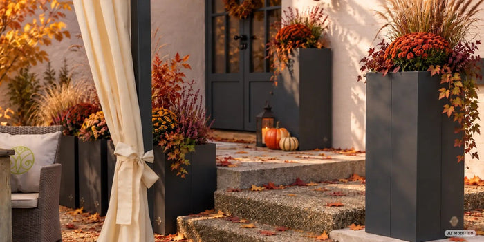 Herfstdecoratie bij de voordeur: sfeervolle ideeën voor de entree en de tuin