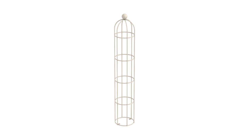 Obelisk Messina klein in pulverbeschichtet Sonderfarbe RAL 9001 Cremeweiss als 3D-Modell